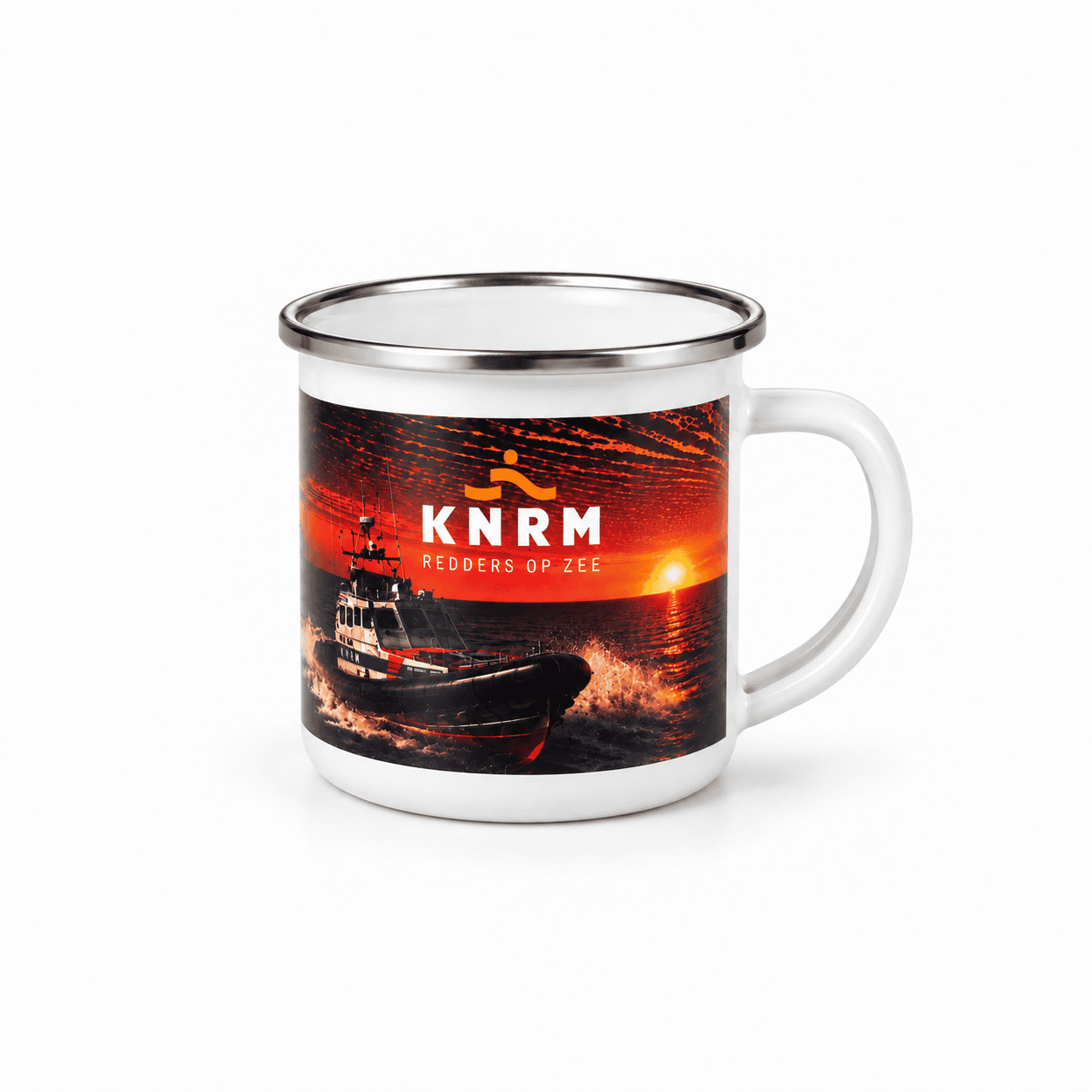 KNRM Emaille mok